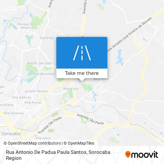 Rua Antonio De Padua Paula Santos map
