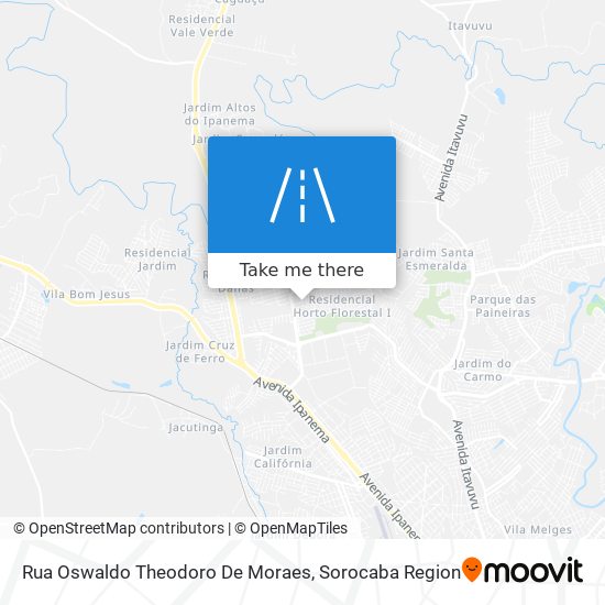 Mapa Rua Oswaldo Theodoro De Moraes