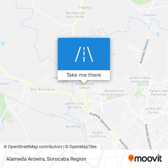 Alameda Aroeira map