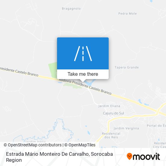 Mapa Estrada Mário Monteiro De Carvalho