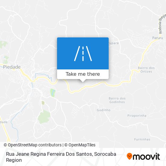 Mapa Rua Jeane Regina Ferreira Dos Santos
