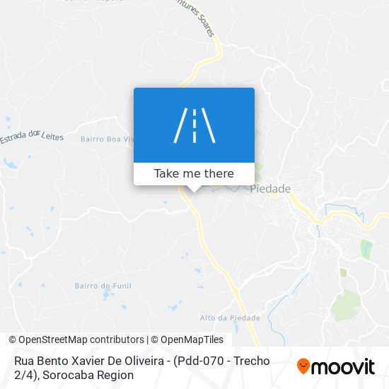 Rua Bento Xavier De Oliveira - (Pdd-070 - Trecho 2 / 4) map