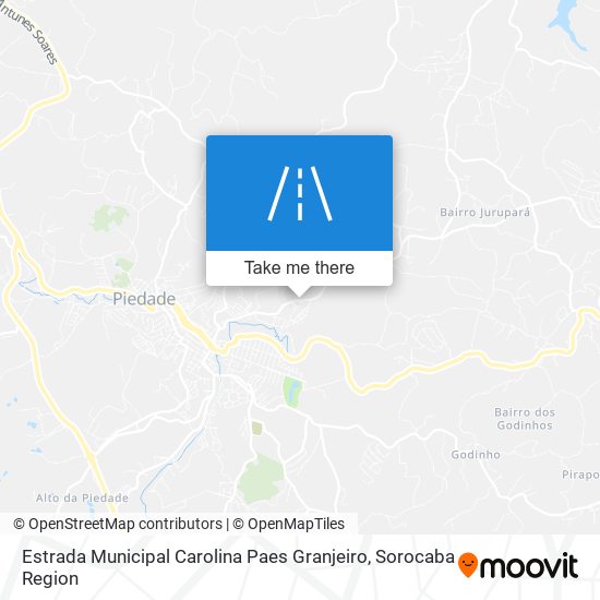 Mapa Estrada Municipal Carolina Paes Granjeiro