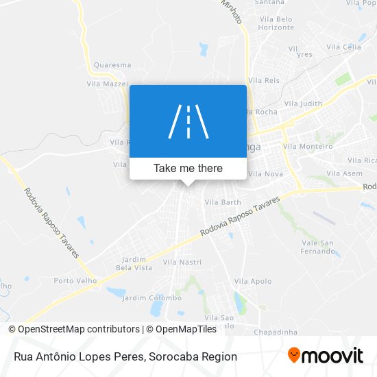 Mapa Rua Antônio Lopes Peres