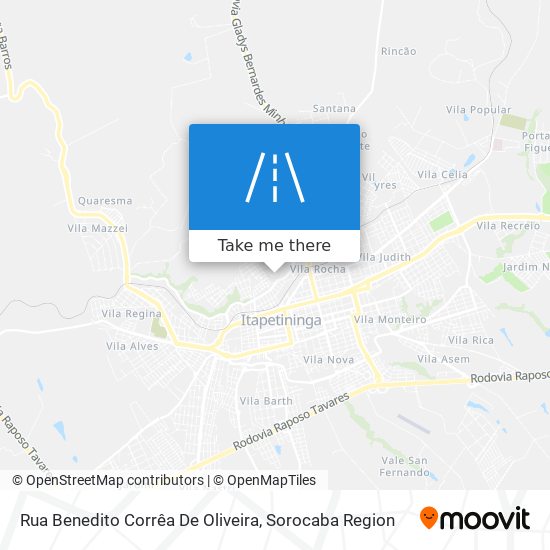 Mapa Rua Benedito Corrêa De Oliveira