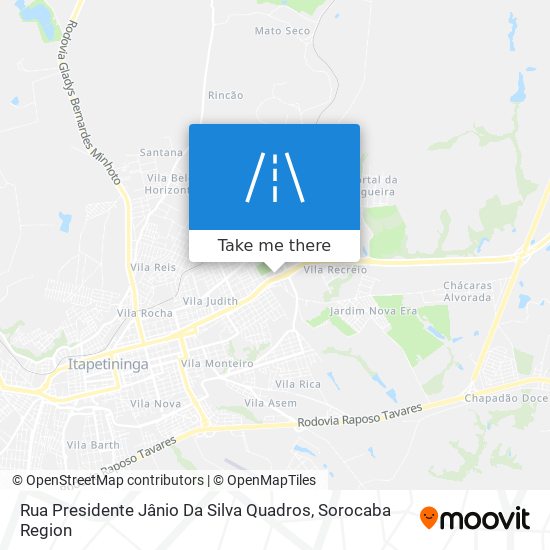 Rua Presidente Jânio Da Silva Quadros map