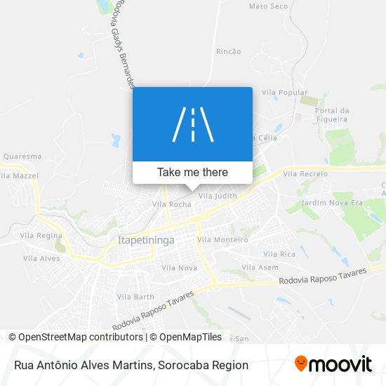 Mapa Rua Antônio Alves Martins