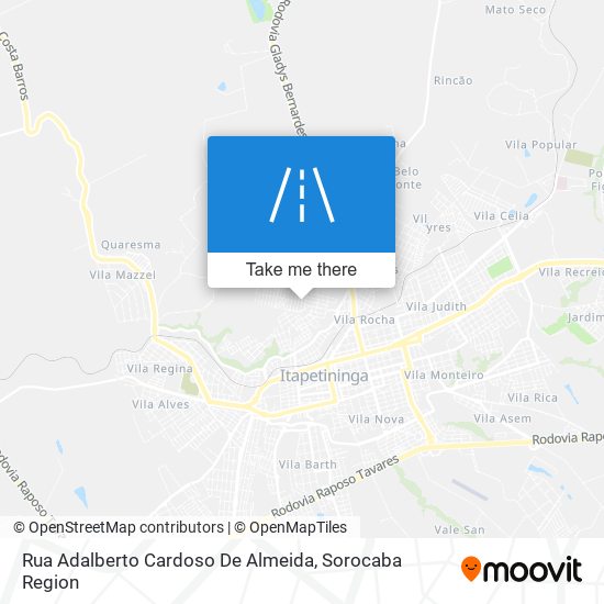 Mapa Rua Adalberto Cardoso De Almeida