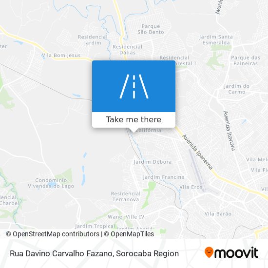 Rua Davino Carvalho Fazano map