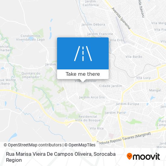 Mapa Rua Marisa Vieira De Campos Oliveira