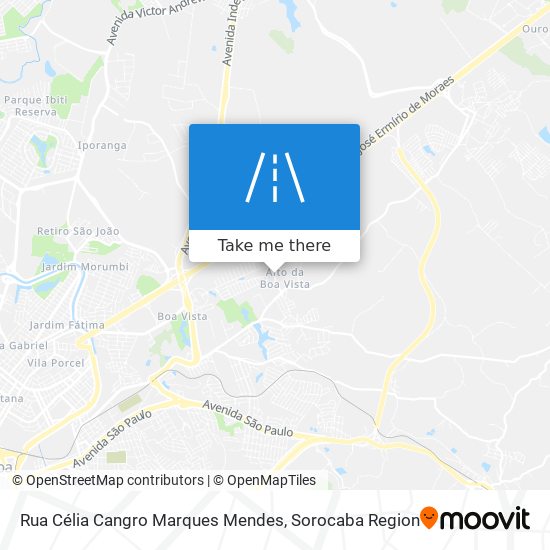 Mapa Rua Célia Cangro Marques Mendes