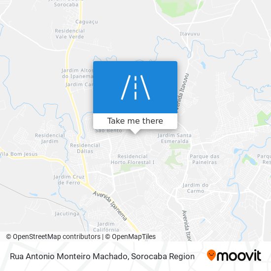 Mapa Rua Antonio Monteiro Machado