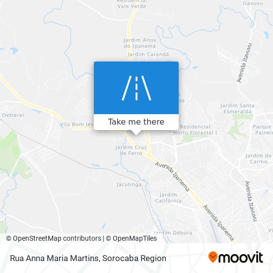Mapa Rua Anna Maria Martins