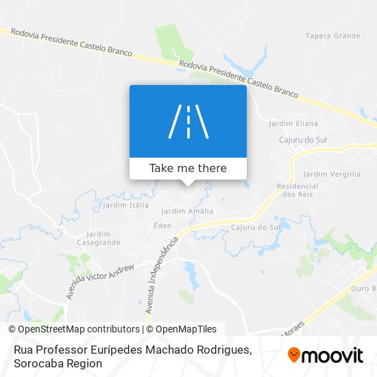 Rua Professor Eurípedes Machado Rodrigues map