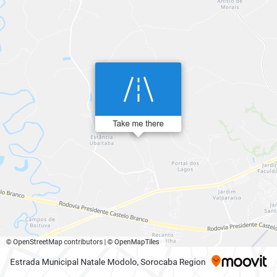 Mapa Estrada Municipal Natale Modolo