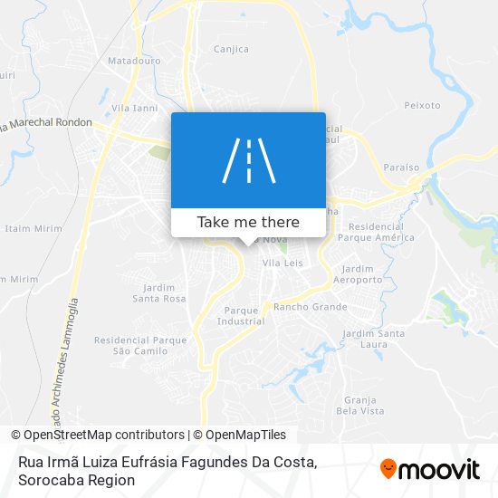 Mapa Rua Irmã Luiza Eufrásia Fagundes Da Costa