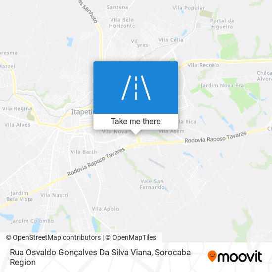 Mapa Rua Osvaldo Gonçalves Da Silva Viana