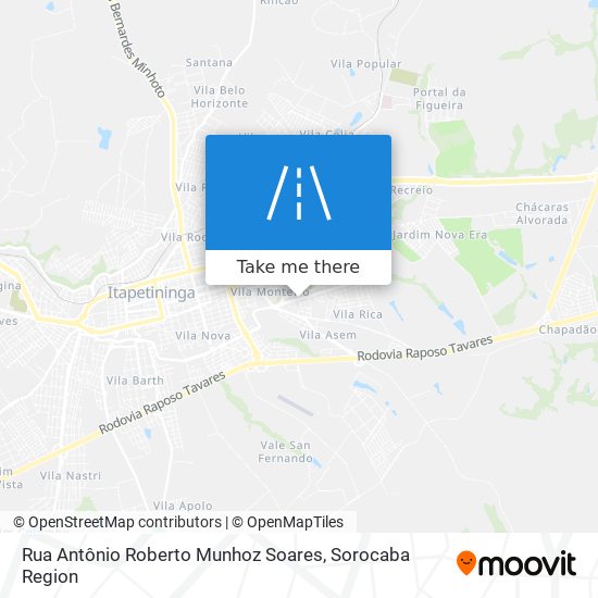 Mapa Rua Antônio Roberto Munhoz Soares