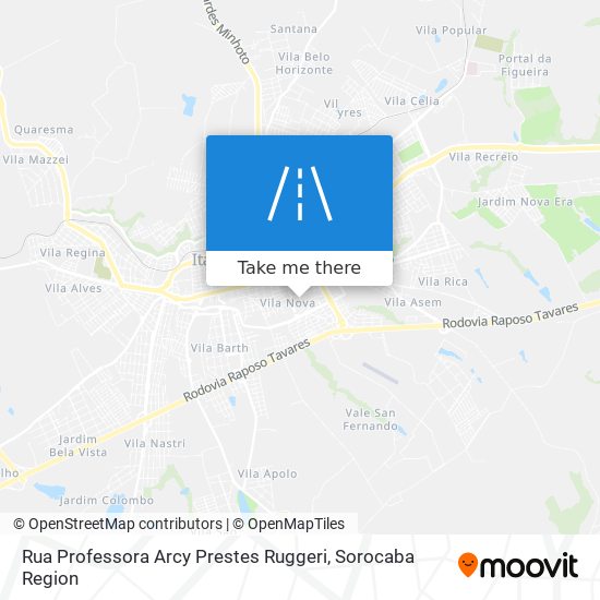 Mapa Rua Professora Arcy Prestes Ruggeri