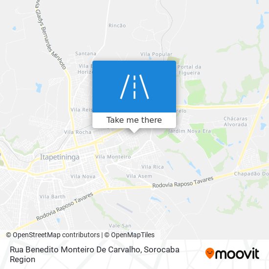 Mapa Rua Benedito Monteiro De Carvalho