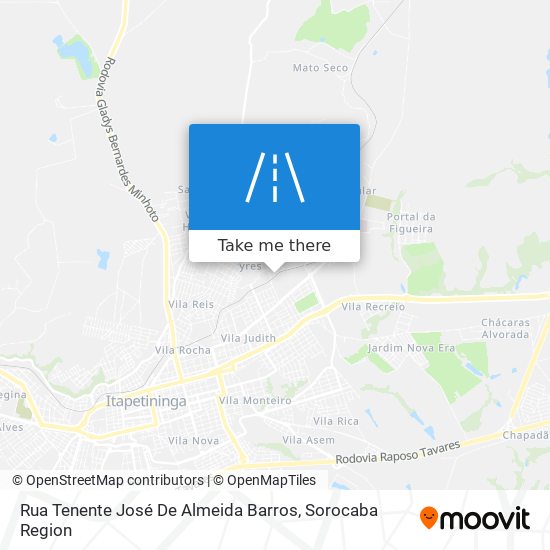 Mapa Rua Tenente José De Almeida Barros