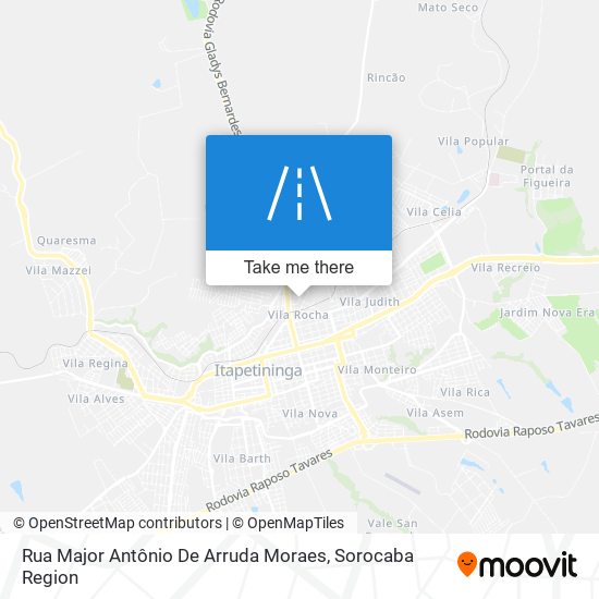 Rua Major Antônio De Arruda Moraes map