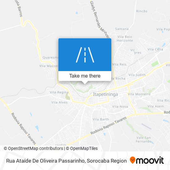 Mapa Rua Ataíde De Oliveira Passarinho