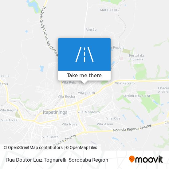 Rua Doutor Luiz Tognarelli map