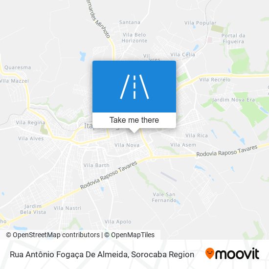 Rua Antônio Fogaça De Almeida map