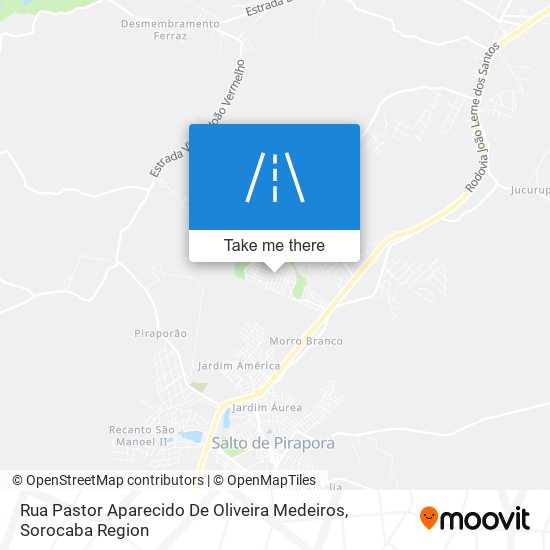 Mapa Rua Pastor Aparecido De Oliveira Medeiros