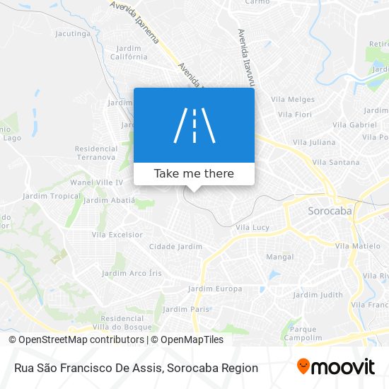 Mapa Rua São Francisco De Assis