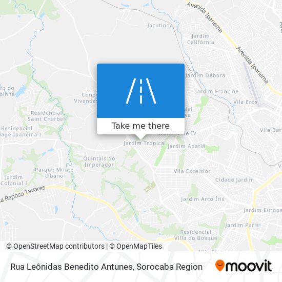 Rua Leônidas Benedito Antunes map