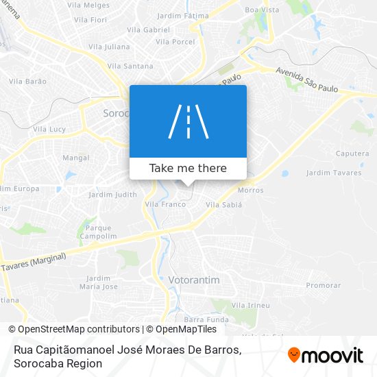 Mapa Rua Capitãomanoel José Moraes De Barros