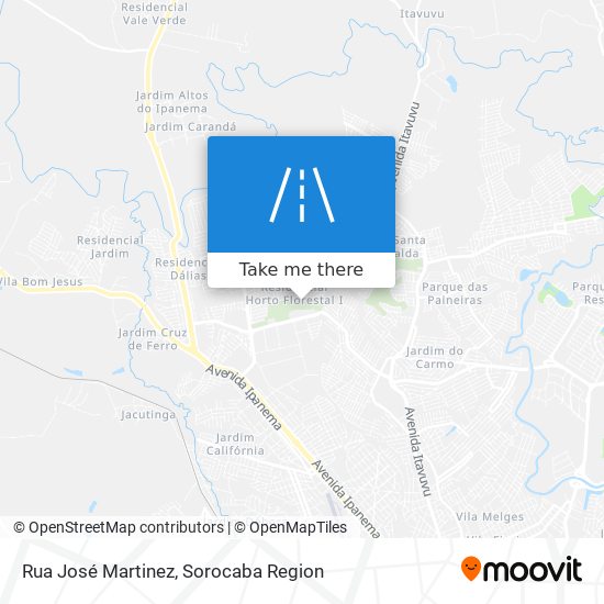 Mapa Rua José Martinez