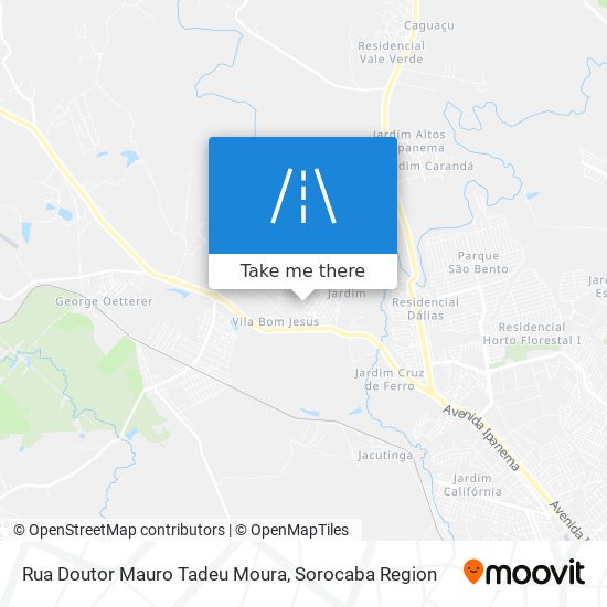 Rua Doutor Mauro Tadeu Moura map