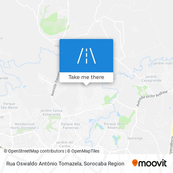 Mapa Rua Oswaldo Antônio Tomazela