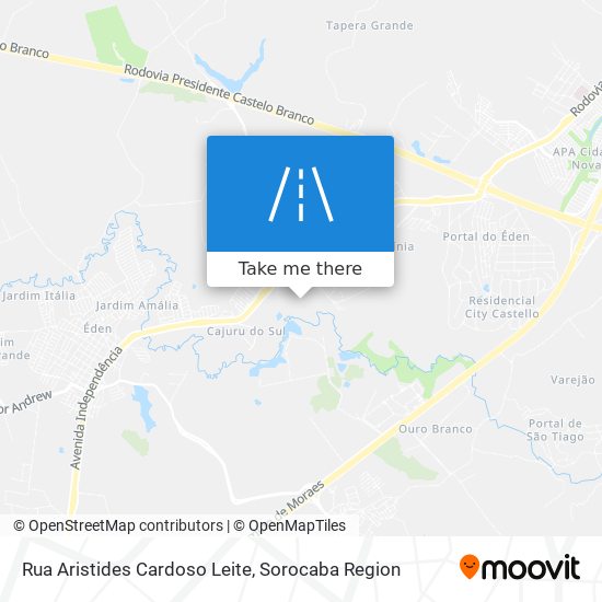 Mapa Rua Aristides Cardoso Leite