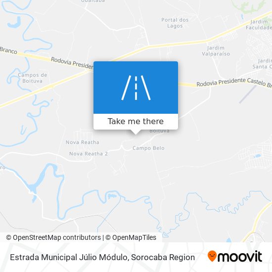 Estrada Municipal Júlio Módulo map