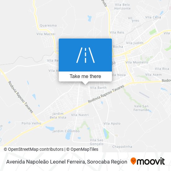 Avenida Napoleão Leonel Ferreira map