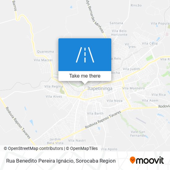 Mapa Rua Benedito Pereira Ignácio