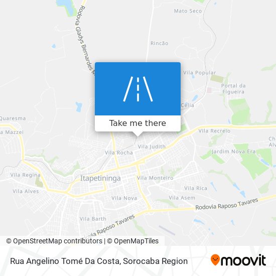 Mapa Rua Angelino Tomé Da Costa