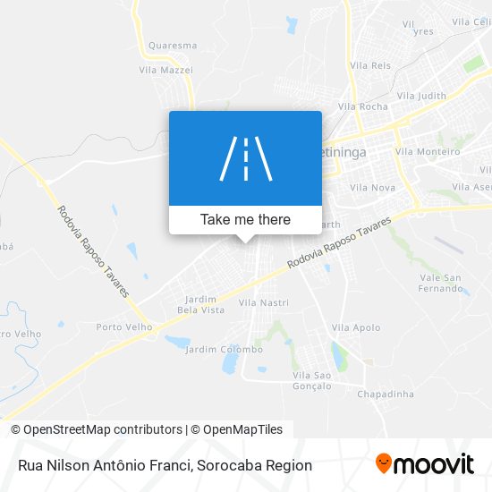 Mapa Rua Nilson Antônio Franci