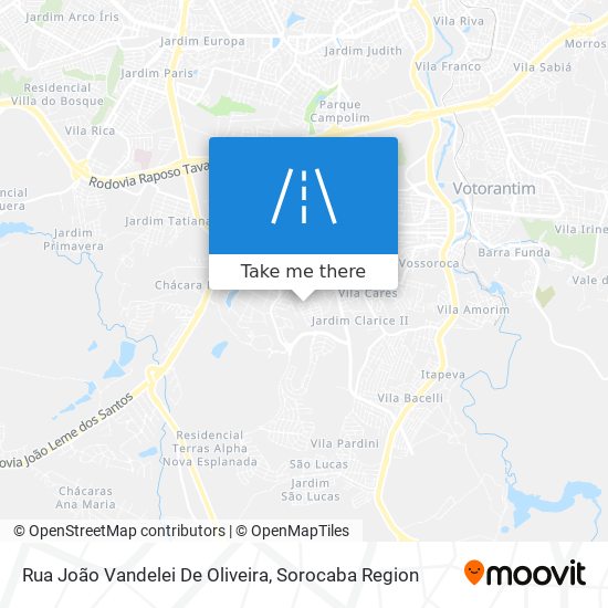 Mapa Rua João Vandelei De Oliveira