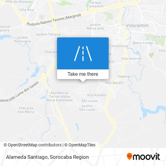 Alameda Santiago map