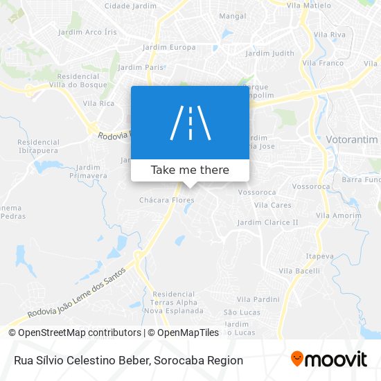 Rua Sílvio Celestino Beber map