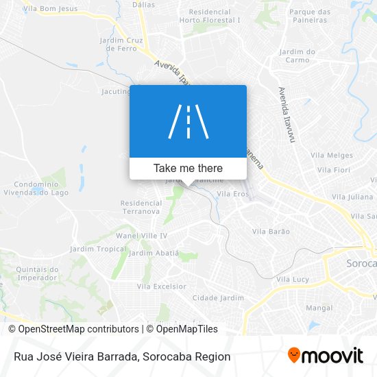 Rua José Vieira Barrada map