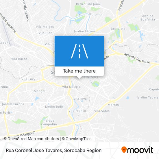 Mapa Rua Coronel José Tavares