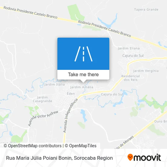 Rua Maria Júlia Poiani Bonin map