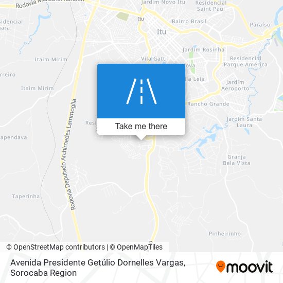 Mapa Avenida Presidente Getúlio Dornelles Vargas