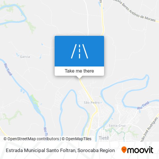 Mapa Estrada Municipal Santo Foltran